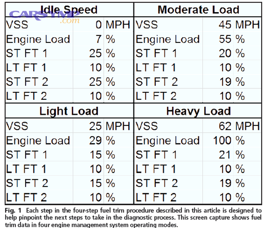 What Are the Most Common Causes of Rough Idle Based on Fuel Trim Patterns?