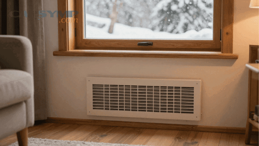 Radiator with fins clogged by debris causing restricted airflow