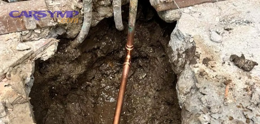 Oil pan and oil leak from oil pan gasket example photo