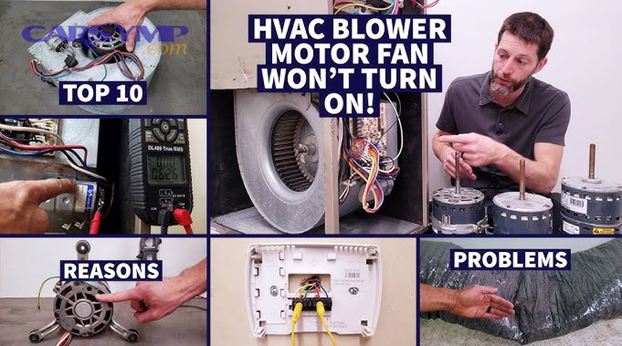 Blend door actuator location diagram inside dashboard HVAC housing