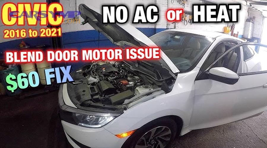 Blend door actuator location under dash near glove box