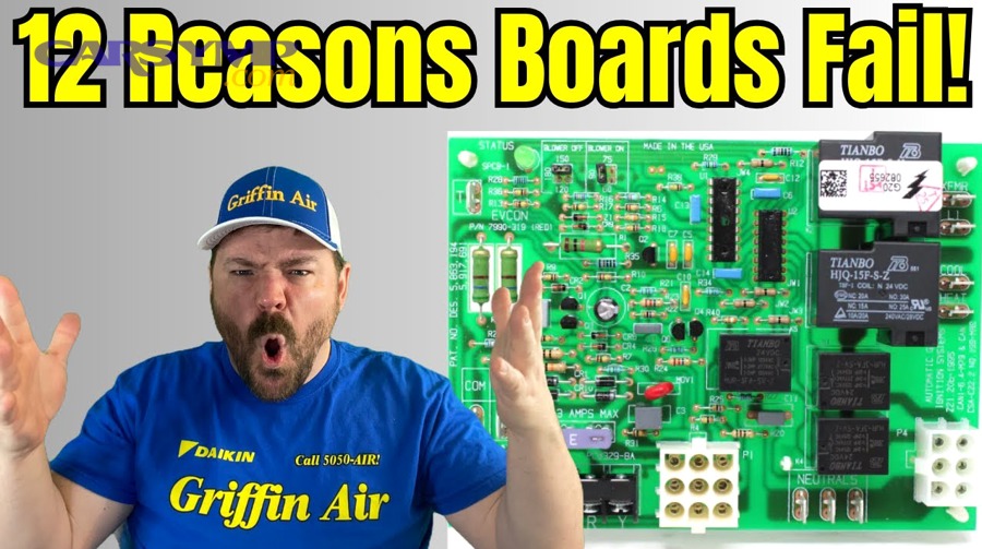 What are the most common causes of HVAC control panel failures?