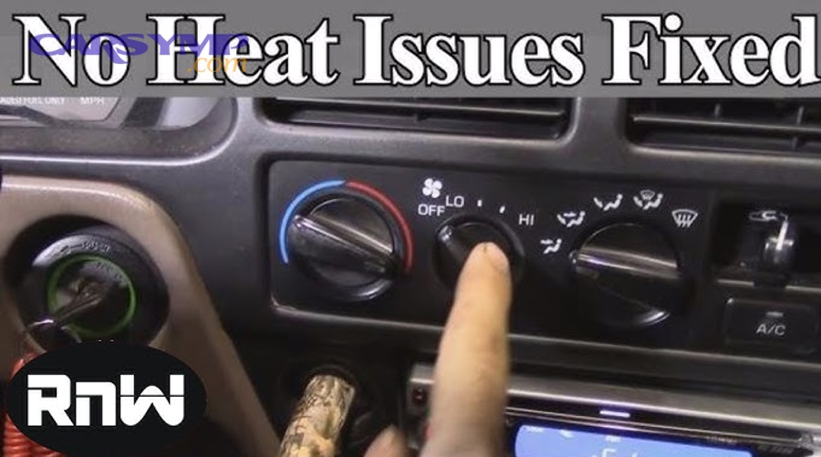 Automotive HVAC unit showing airflow and heat exchange components