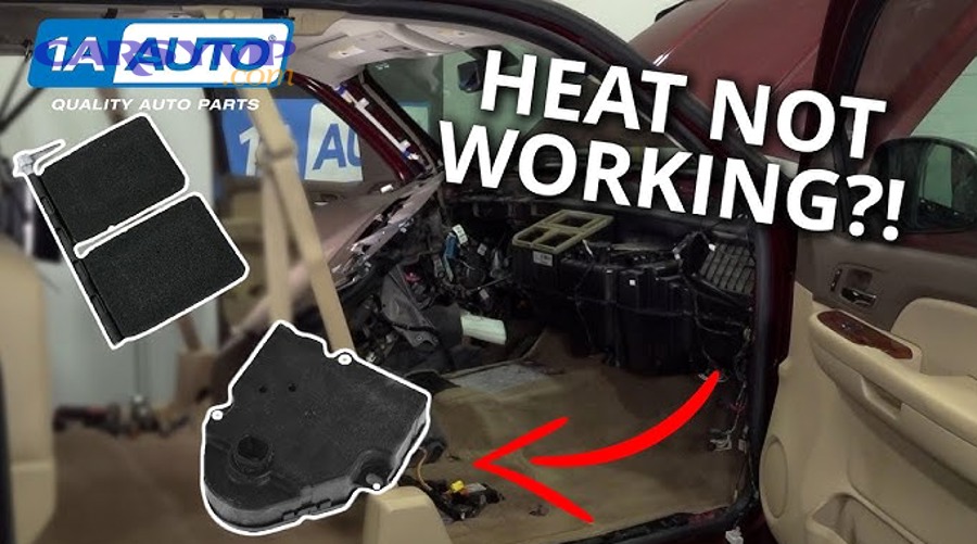 Cooling system diagram showing coolant routing that can affect heater performance
