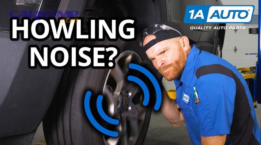 Illustration showing wheel bearing position and parts inside a wheel hub