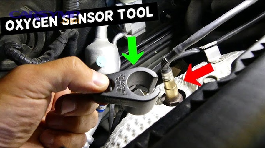 Crowfoot oxygen sensor wrench used for angled access