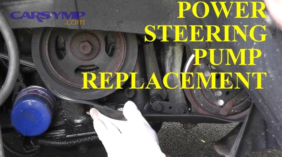 Diagram showing proper power steering hose routing and clearance points