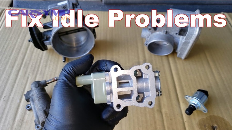 When should I replace the throttle body, IAC valve, or TPS instead of cleaning?