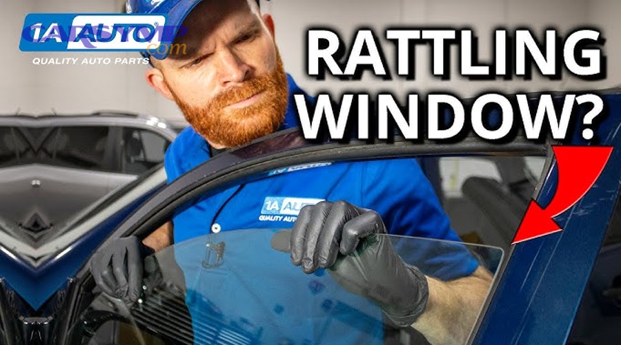 tilted car window stuck in partially open position