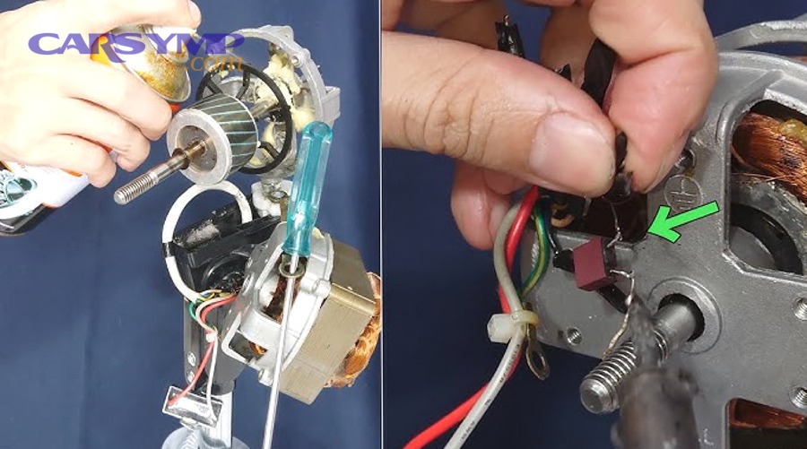 comparison of automotive heavy gauge wiring with household appliance cord showing size differences