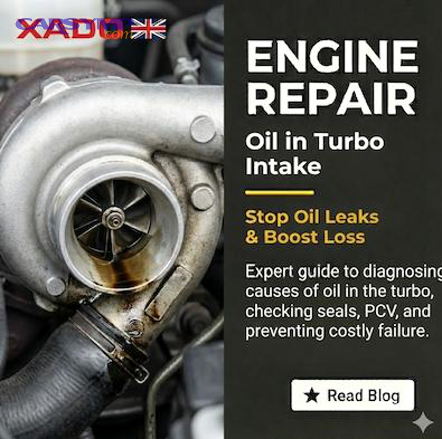 Cutaway showing turbo-style rotating assembly and oiling passages