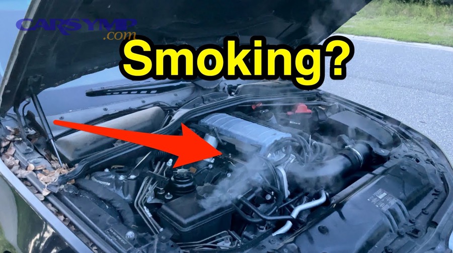 What symptoms confirm coolant is burning in the engine?