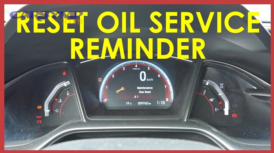 Instrument cluster example where maintenance reminders may appear