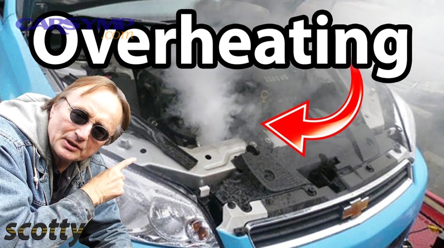 Car temperature gauge showing overheating risk