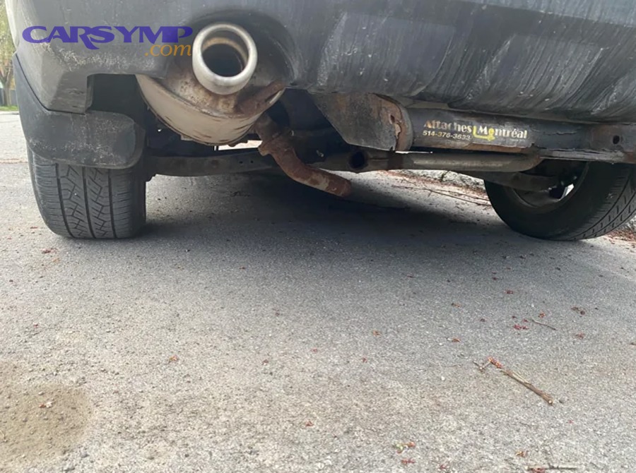 Muffler on a motorcycle exhaust system