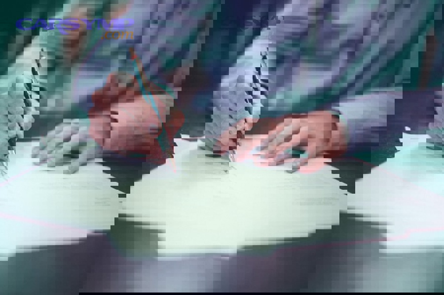 person reviewing insurance policy checklist on laptop