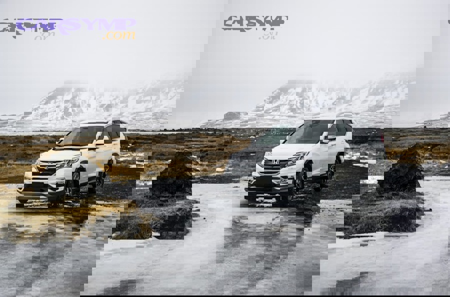 Winter tires with deep tread mounted on vehicle wheels