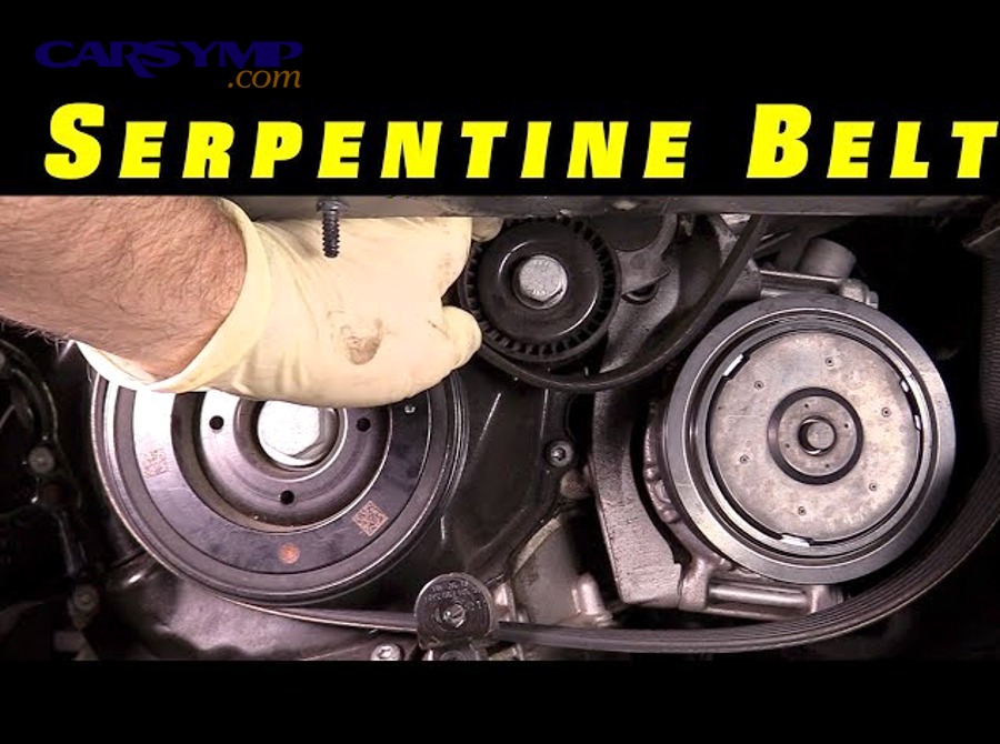 Serpentine belt tensioner location and rotation direction