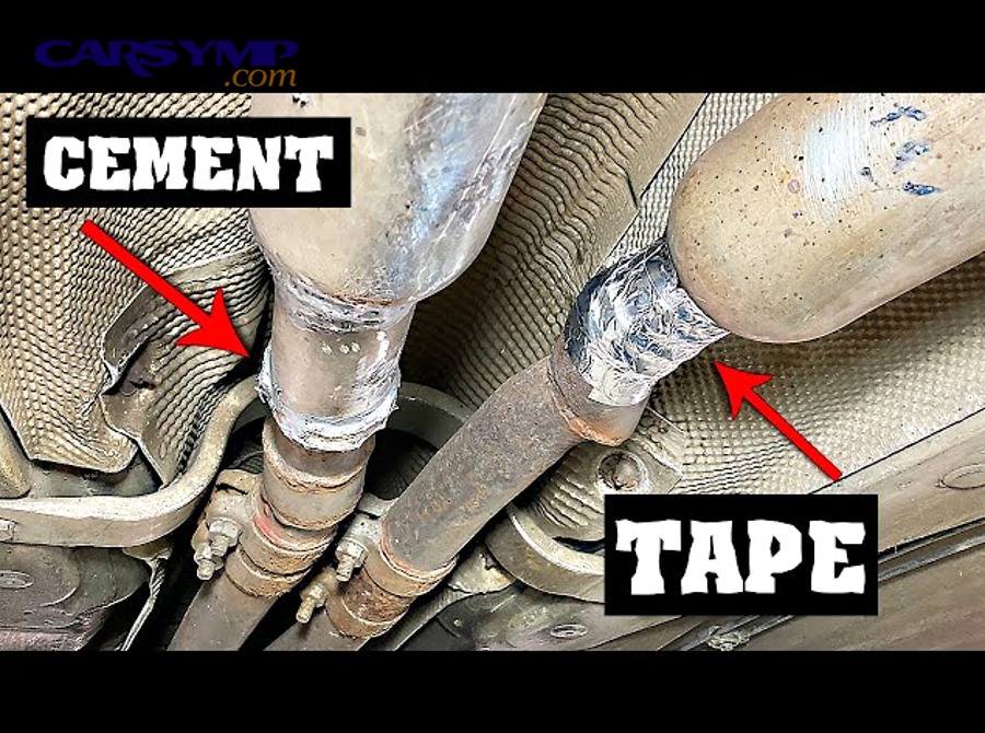 Exhaust manifold area where leaks can occur