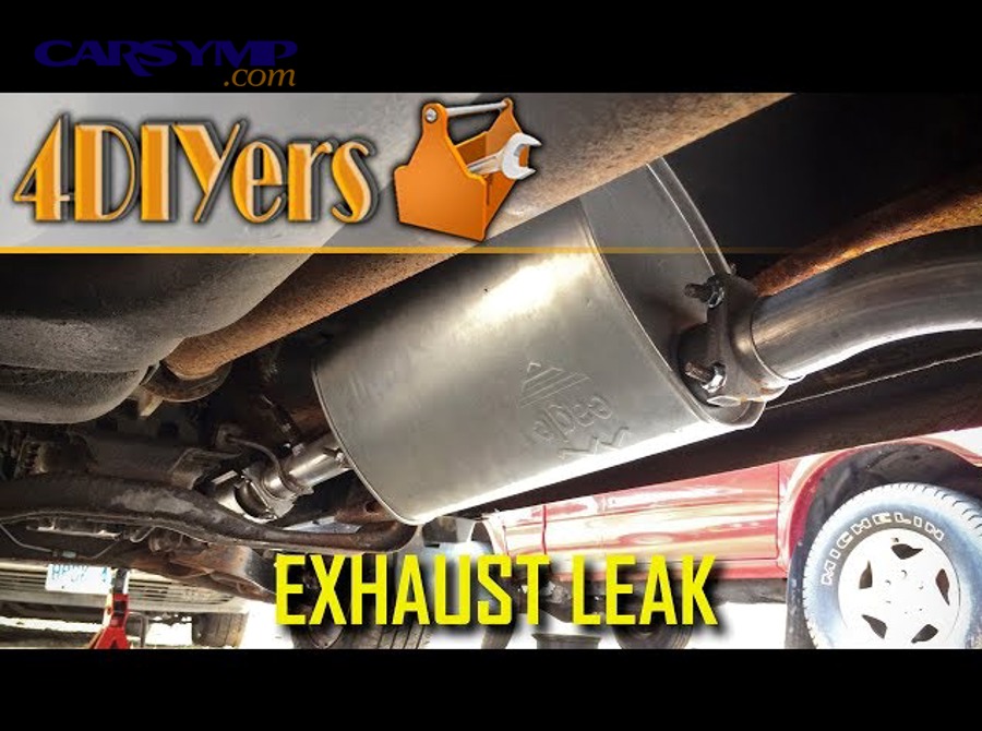 Exhaust manifold close-up showing typical leak-prone area near gasket surface