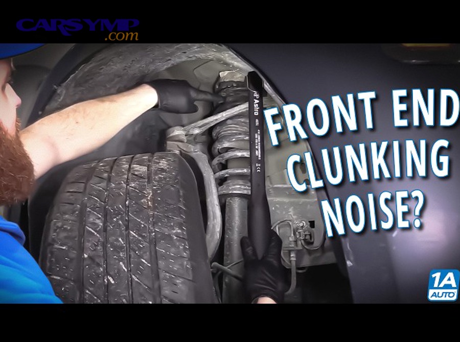 Front suspension components visible including control arms and steering linkage