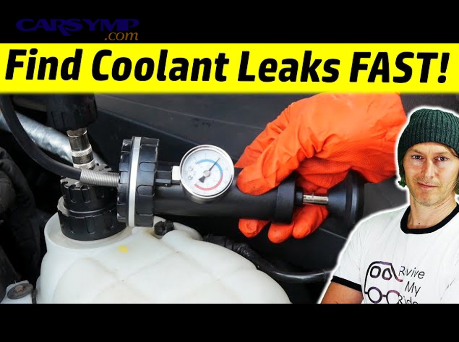 What tests complement (or replace) a coolant pressure test when diagnosing coolant loss?