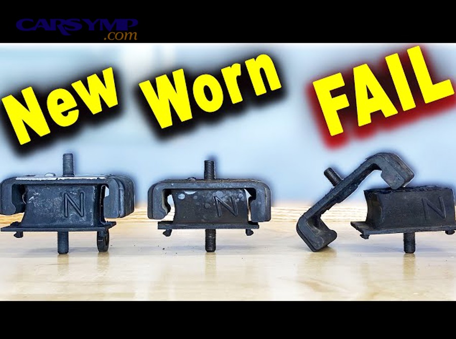 How do you support the engine safely while a mount is removed?