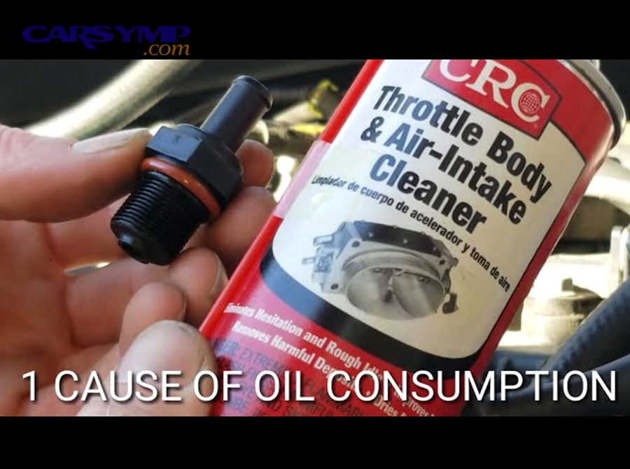 PCV system diagram showing PCV valve and breather hose routing