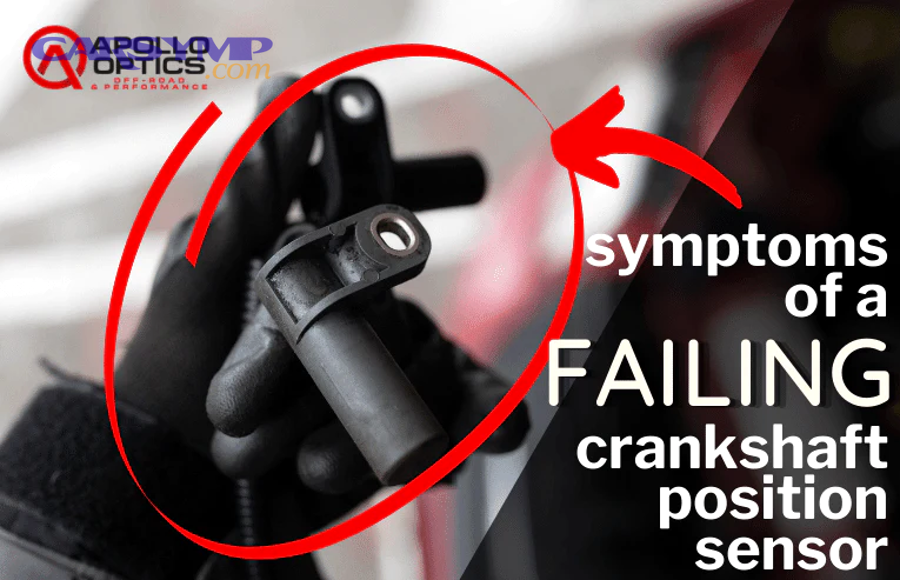 Diagram showing crankshaft position sensor connector routing and location