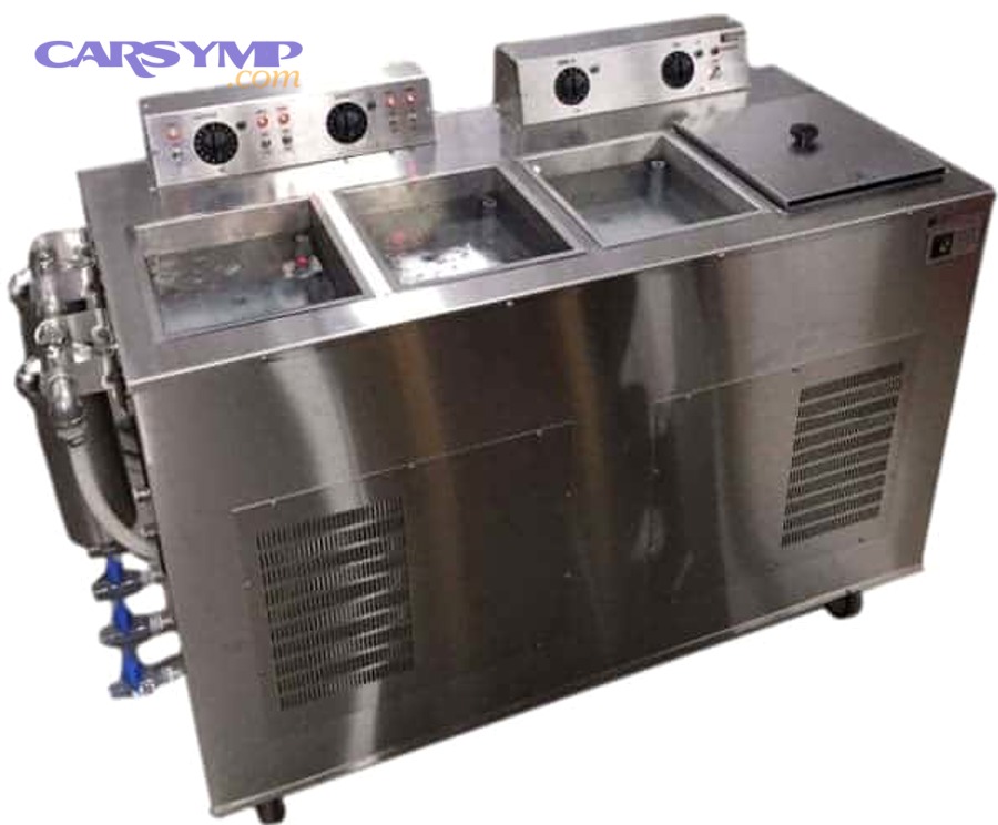 Fuel injector test bench and ultrasonic cleaner used for professional injector service