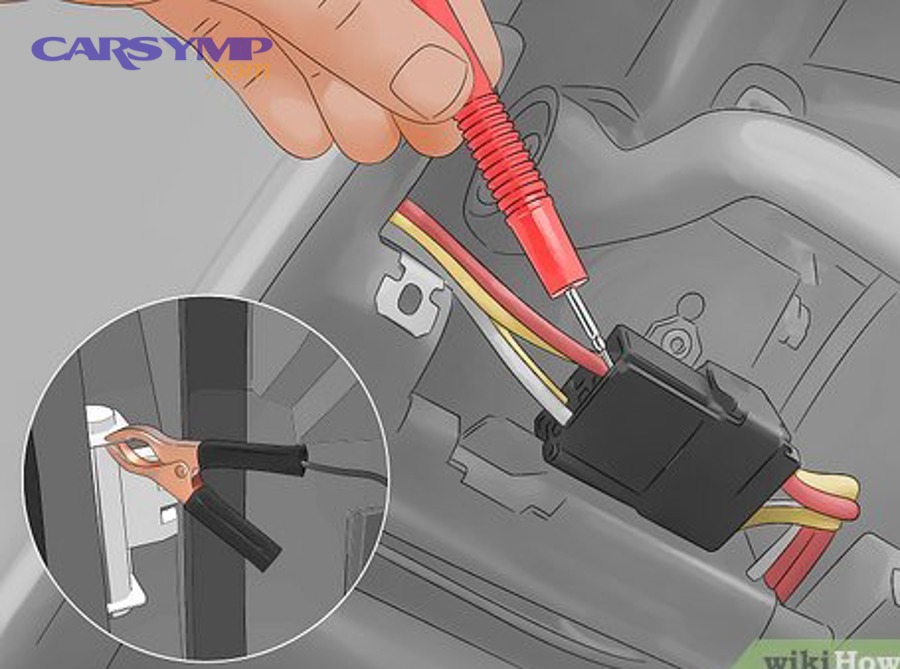 How do you identify the ignition switch terminals (BAT/ACC/IGN/START) before testing?