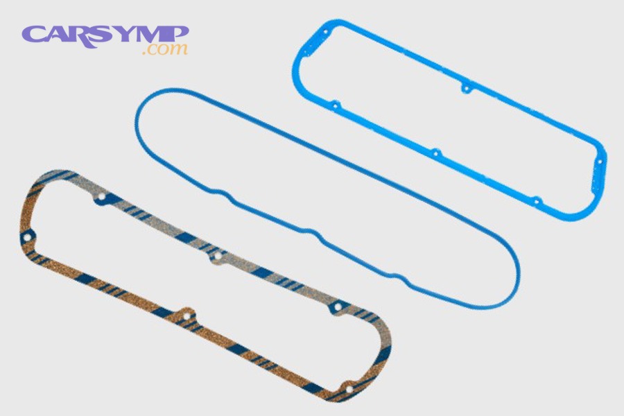 Different valve cover gasket shapes laid out for comparison
