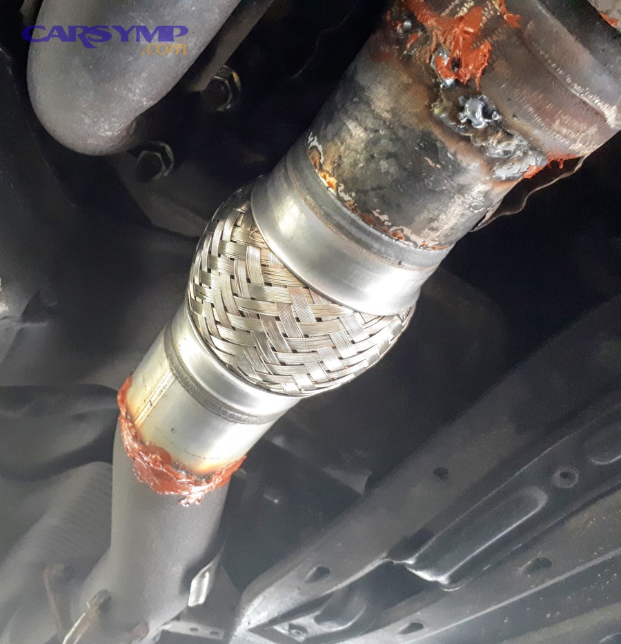 Double braided universal exhaust flex pipe connector example