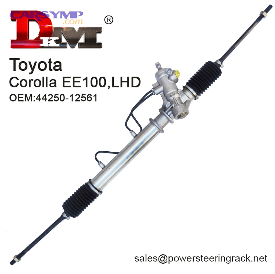 Automotive technician repairing steering rack component