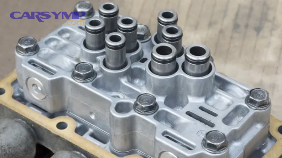 Automatic transmission valve body with shift solenoids installed