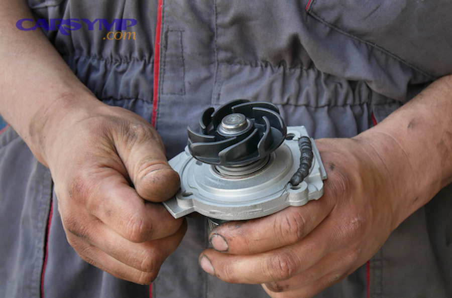 What should a driver check first when they suspect water pump failure?