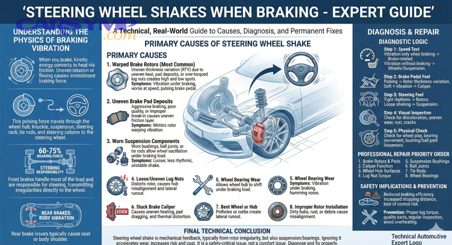 Driver performing a road test for brake vibration