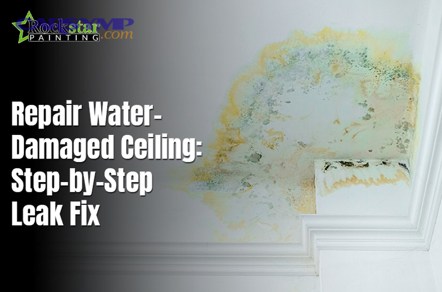 Repair Water Damaged Ceiling Step by Step Leak
