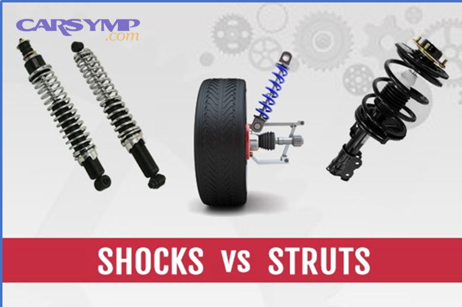 mechanic performing wheel alignment on vehicle with strut suspension