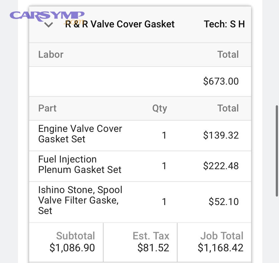 Oil leak inspection around ignition coils and valve cover