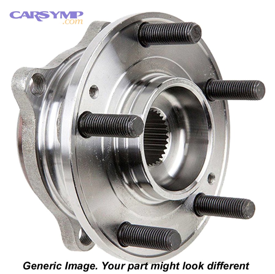 mechanic inspecting wheel hub and bearing assembly