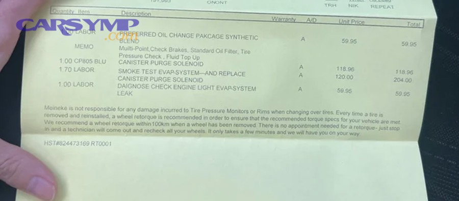 Engine bay showing access considerations for solenoid replacement