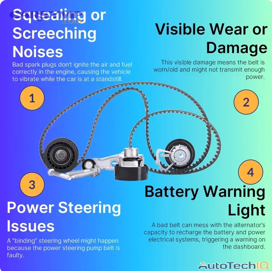 Alternator and accessory area that can mimic belt whine