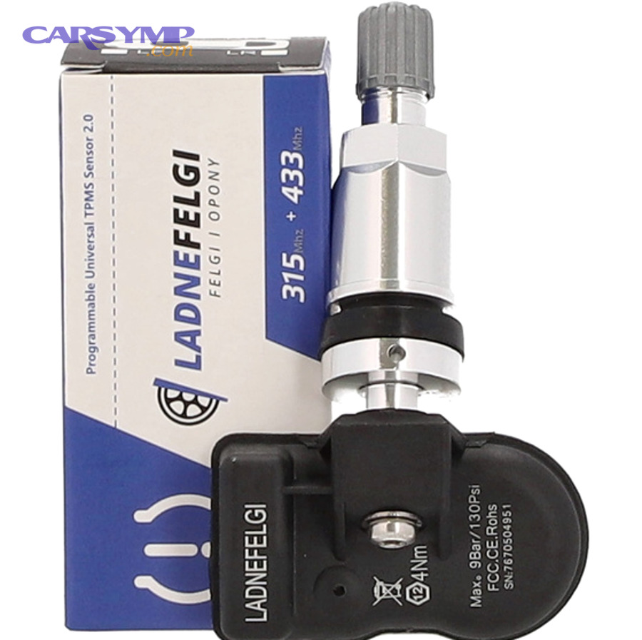 TPMS sensor removed from wheel for replacement