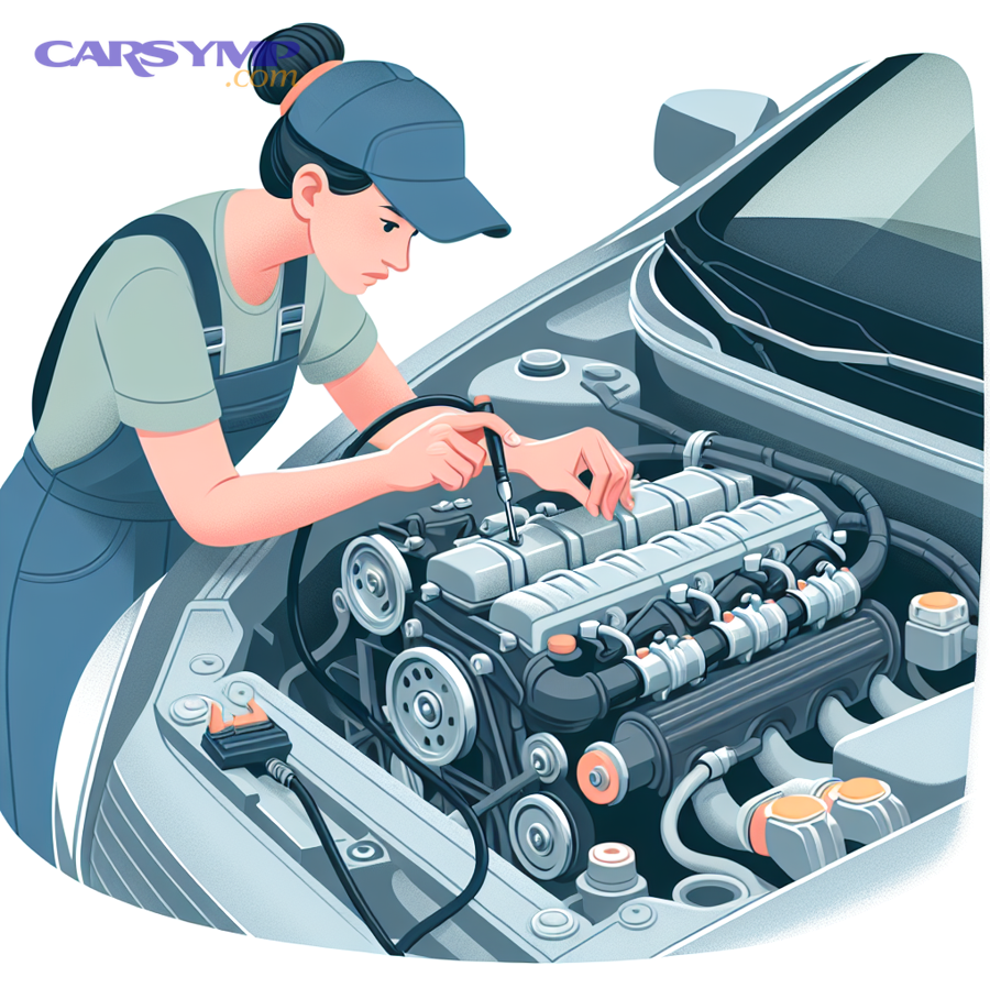 tow truck loading a car with possible engine whine problem