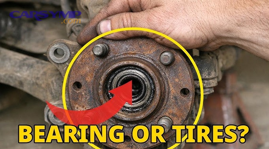 Car wheel and tire used to compare wheel bearing noise and tire noise