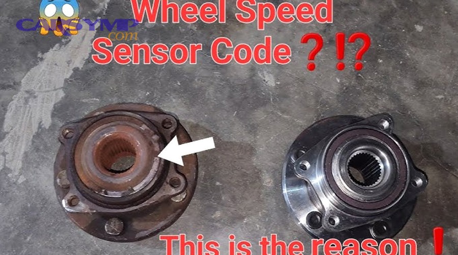 Wheel hub, wheel bearing, ABS sensor, and encoder ring diagram