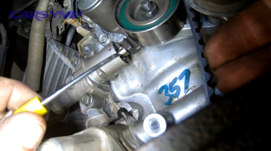 What symptoms usually appear with tensioner whine?