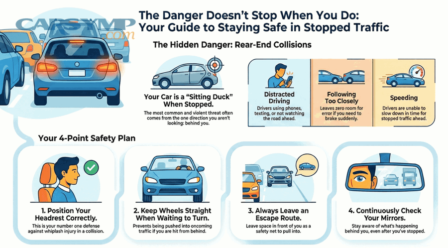 How do specific warning scenarios compare when deciding whether to drive, stop, or tow?