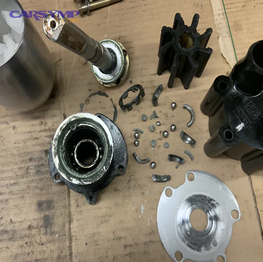 Serpentine belt routing diagram showing multiple rotating accessories that can create similar noises